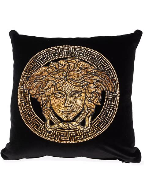 versace kissen schwarz|Versace Icon Kissen Mit Nieten (45cm x 45cm).